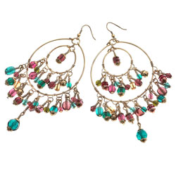 Dorothy Perkins Mix Bead Drop Hoop earrings