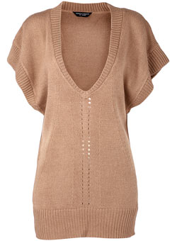 Dorothy Perkins Mocha chunky tabard jumper