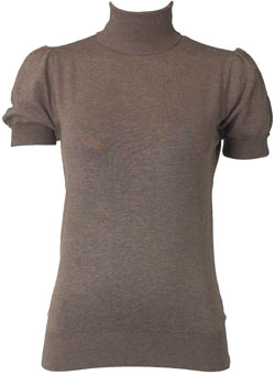 Dorothy Perkins Mocha roll neck top