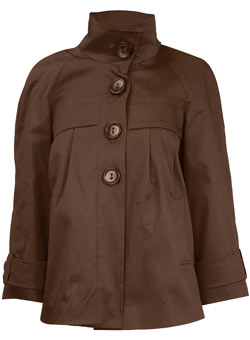 Dorothy Perkins Mocha short trench coat