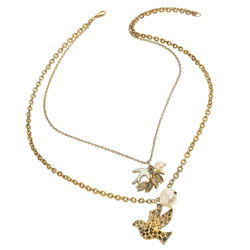 Multi-row Charm Necklace