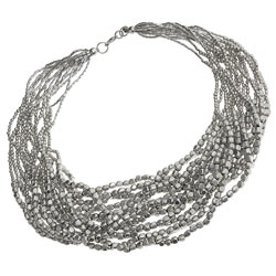 Dorothy Perkins Multi Row Metallic Bead Collar