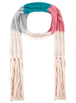 Dorothy Perkins Multi striped ribbed scarf