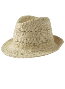 Natural straw trilby