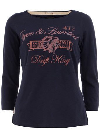 Dorothy Perkins Navy 3/4 sleeve t-shirt DP12210416