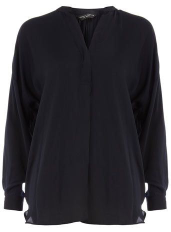 Dorothy Perkins Navy drop shoulder blouse DP05323823