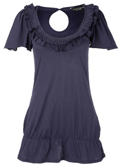 Dorothy Perkins Navy drop waist top