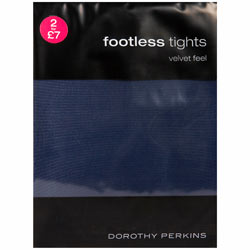 Navy footless tights