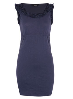 Dorothy Perkins Navy ruffle tunic