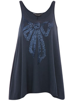 Dorothy Perkins Navy sequin bow vest