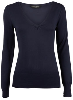 Dorothy Perkins Navy square neck jumper