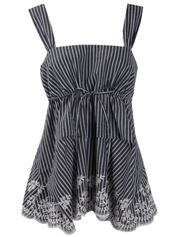 Dorothy Perkins Navy/white hitchy cami