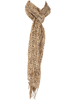 Dorothy Perkins Neutral mini leopard scarf