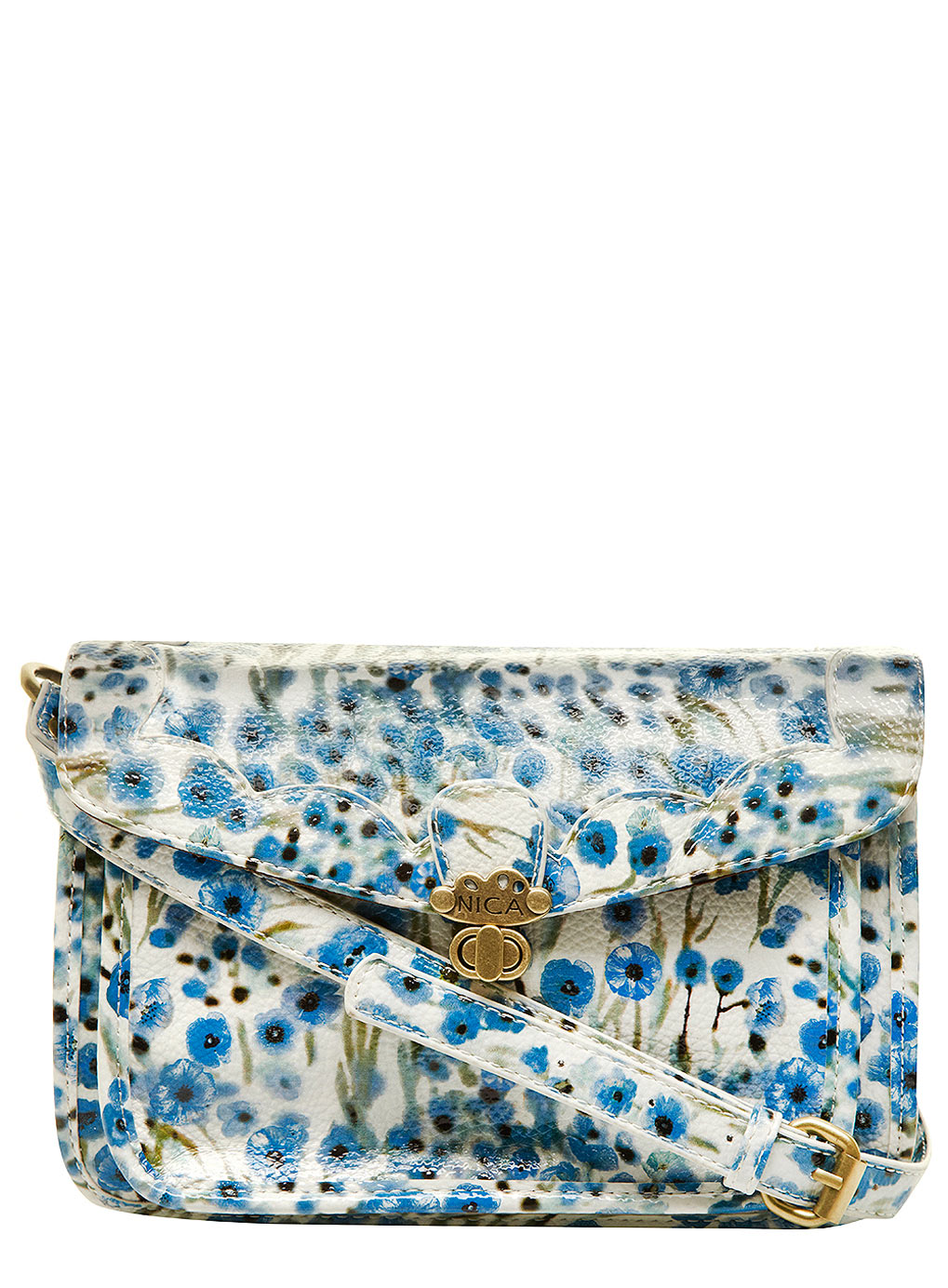 Dorothy Perkins Nica Blue Print Satchel 18359850