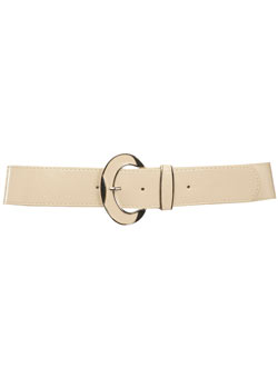 Dorothy Perkins Nude crack patent belt