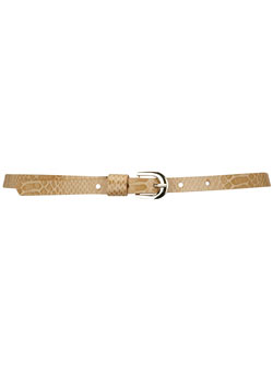Dorothy Perkins Nude skinny snake waist belt