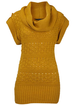 Dorothy Perkins Ochre cowl neck jumper