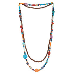 Dorothy Perkins Organic and Wood Bead Necklace