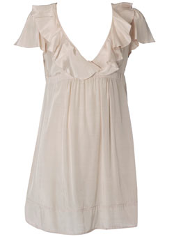 Dorothy Perkins Oyster ruffle front tunic