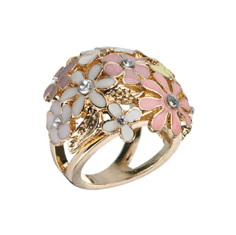 Dorothy Perkins Pastel flower bomb ring