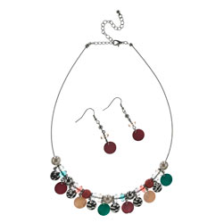 Dorothy Perkins Pastel shell collar earrings and necklace set