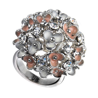 Dorothy Perkins Peach flower ball ring