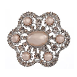 Dorothy Perkins Pearl and stone brooch