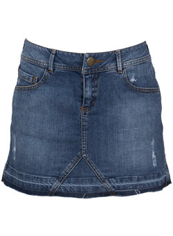 Peite denim mini skirt