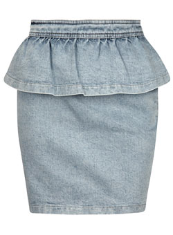 Dorothy Perkins Petite acid denim peplum dress