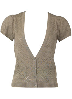 Dorothy Perkins Petite beige pointelle cardigan