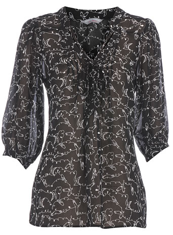 Petite bird floaty blouse DP79415401