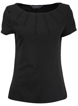 Dorothy Perkins Petite black pleat top