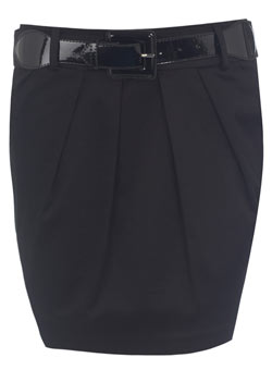 Dorothy Perkins Petite black tulip skirt