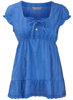 Dorothy Perkins Petite blue gypsy top