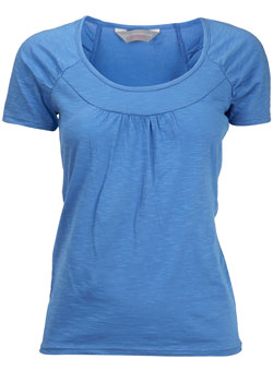 Dorothy Perkins Petite blue slubby top