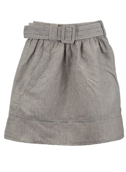 Dorothy Perkins Petite blue/white linen skirt