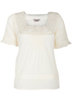 Dorothy Perkins Petite cream crochet top