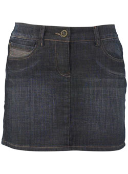 Petite denim mini skirt