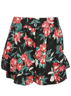 Dorothy Perkins Petite floral hitch hem skirt