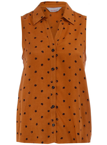 Dorothy Perkins Petite ginger spot blouse DP79437310