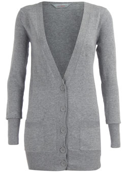 Dorothy Perkins Petite grey boyfriend cardigan