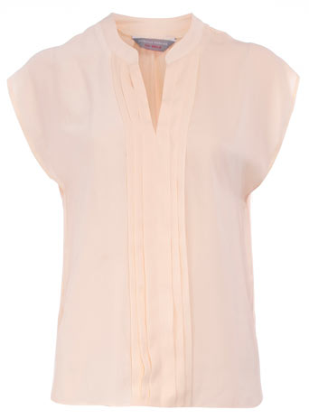Dorothy Perkins Petite ivory pleat blouse DP79437843