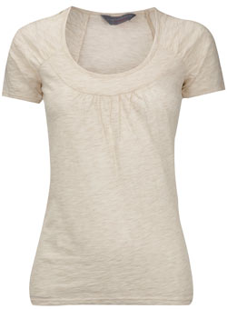 Dorothy Perkins Petite oatmeal slubby top