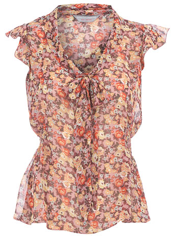 Dorothy Perkins Petite pink floral blouse