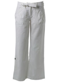 Dorothy Perkins Petite white linen trousers