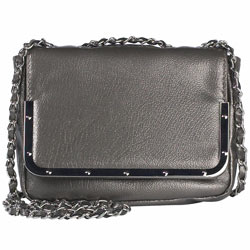 Dorothy Perkins Pewter flapover bag