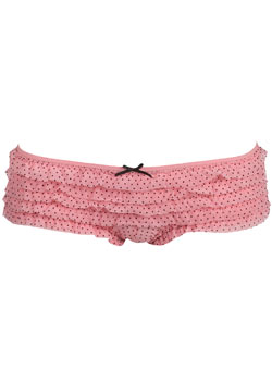 Pink and black spot knickers