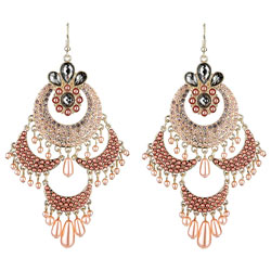 Dorothy Perkins Pink bead drop earrings