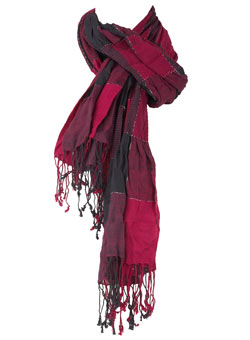 Dorothy Perkins Pink check ruched scarf