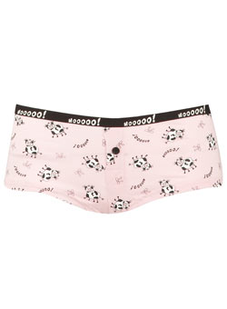 Pink cow print boxers